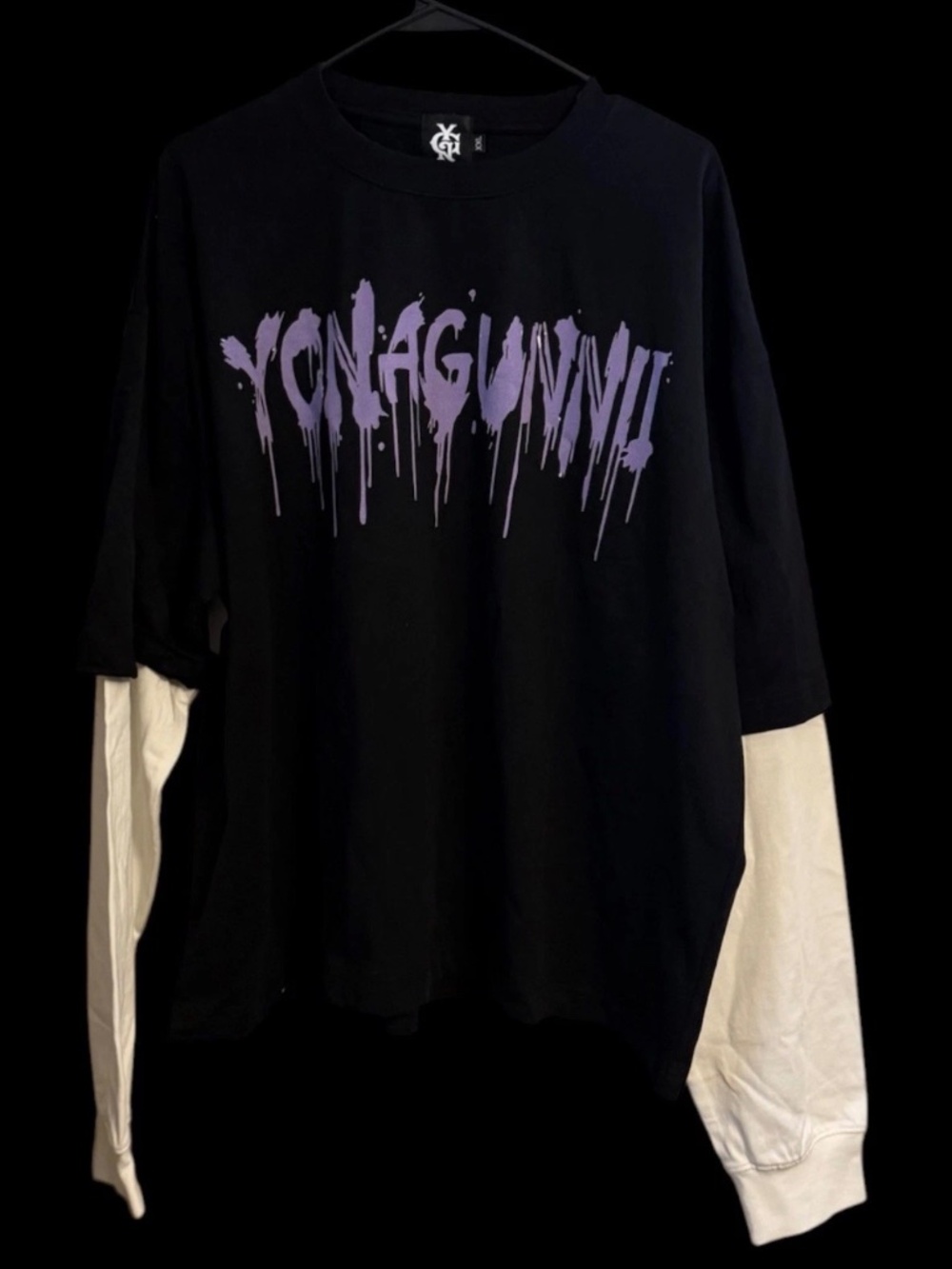 YGN Long sleeve Alien Graphic T-shirts White Sleeves Men’s XXL Boxy Fit